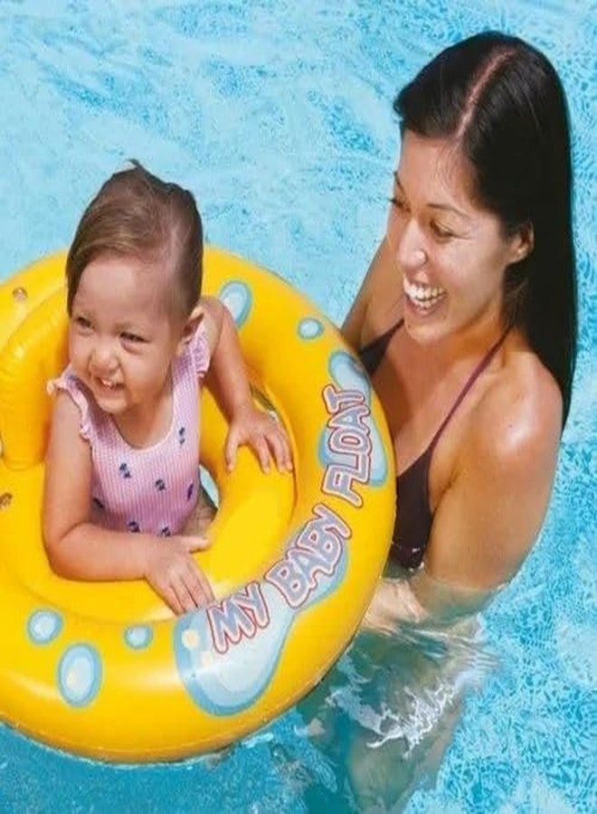 Kedva Pool Party Swimming Ring Swim Tube for Kids Swimming Learing Ring for Girls and Boys Swimming Tube Inflatable Swim Ring (Ages 1-2 Years) (Baby Floats Yellow) - Image 1
